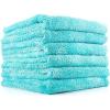 The Rag Company – Eagle Edgeless 450 (6-Pack) Professional Korean 70/30 Blend Super Plush Microfiber Detailing Buffing Polishing Drying Towels for Cars 16×16 in, Teal Blue