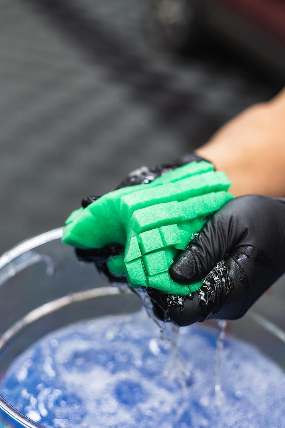 image:imageArmour Detail Supply Villain Sponge ErgonomicallyDesigned Foam Designed for Rinseless and Bucket Washes Soft Durable Foam Picks Up Dirt for A ScratchFree Finish