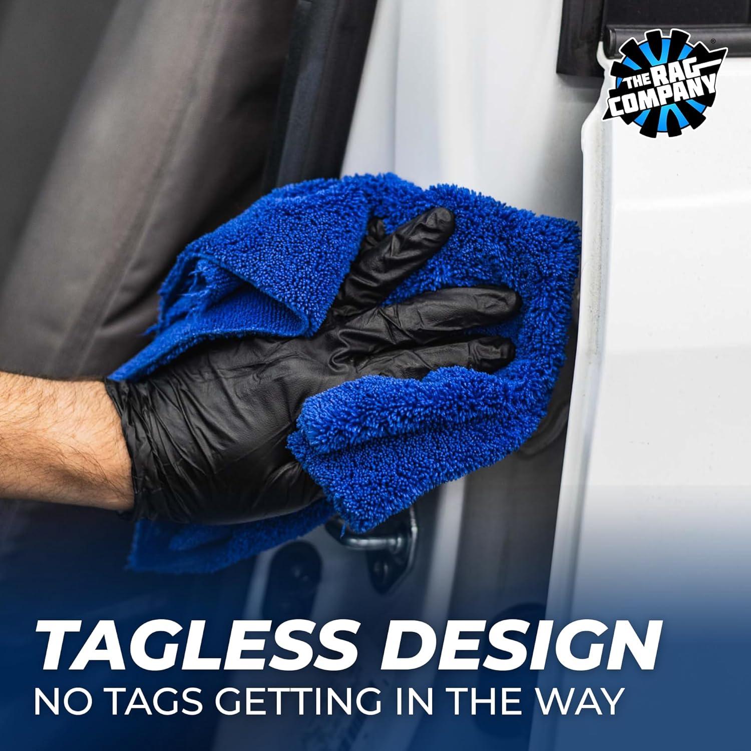 image:imageThe Rag Company The Creature Edgeless Microfiber Detailing Towels 420GSM Professional Grade AllPurpose Cloths for Wax Polish amp Sealant Removal Teal 16in x 16in 10PackRoyal Blue