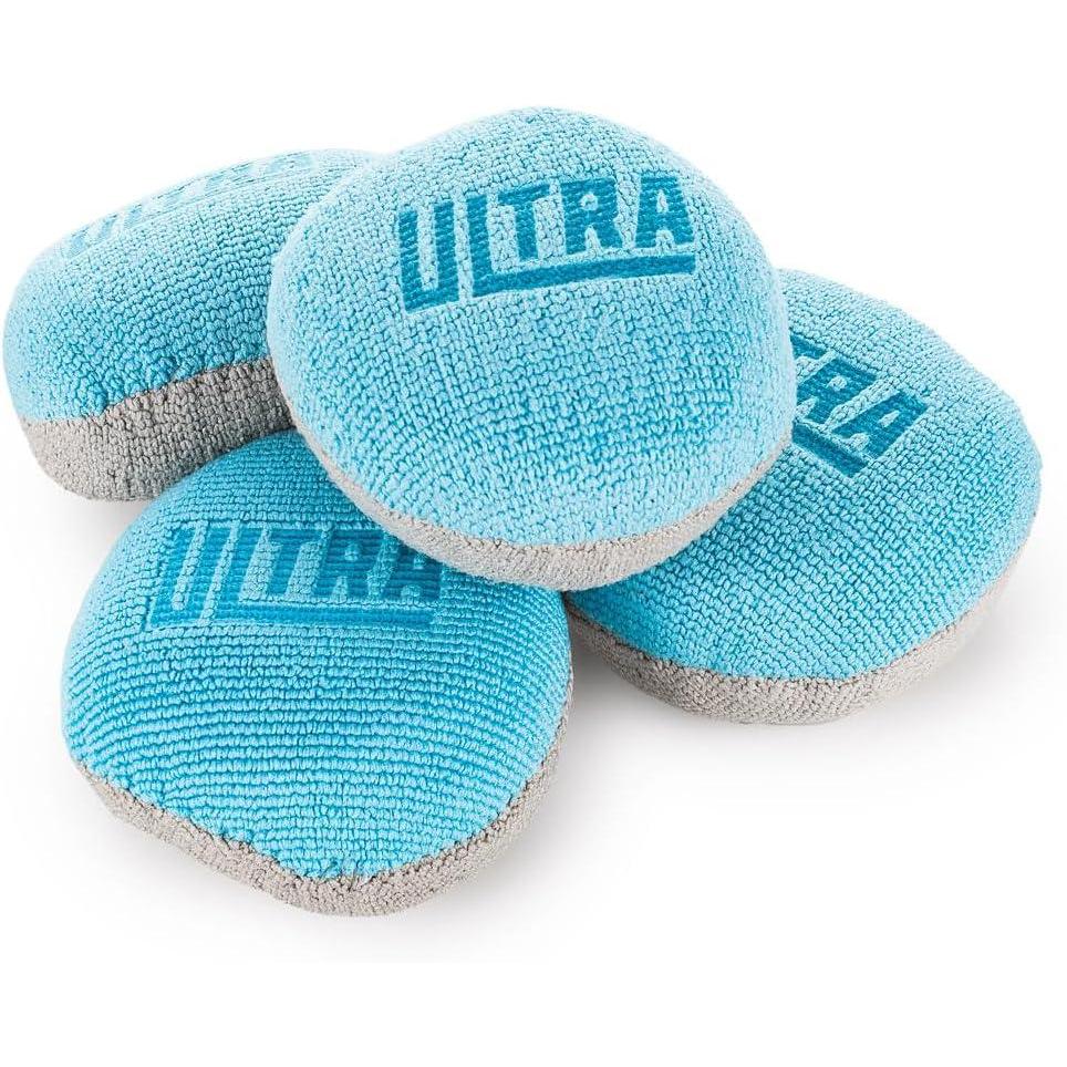image:imageThe Rag Company Ultra Pearl Puck Applicator Pearl Weave Microfiber with Patented NoSoak Barrier for Applying amp Buffing Waxes Coatings amp Cleaners 4 Pack