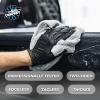 The Rag Company – The Creature Edgeless Microfiber Detailing Towels – 420GSM Professional Grade All-Purpose Cloths for Wax, Polish, & Sealant Removal, Teal, 16in x 16in (10-Pack)(Ice Grey)