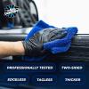 The Rag Company – The Creature Edgeless Microfiber Detailing Towels – 420GSM Professional Grade All-Purpose Cloths for Wax, Polish, & Sealant Removal, Teal, 16in x 16in (10-Pack)(Royal Blue)