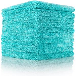 The Rag Company – The Creature Edgeless Microfiber Detailing Towels – 420GSM Professional Grade All-Purpose Cloths for Wax, Polish, & Sealant Removal, Teal, 16in x 16in (10-Pack)(Teal)