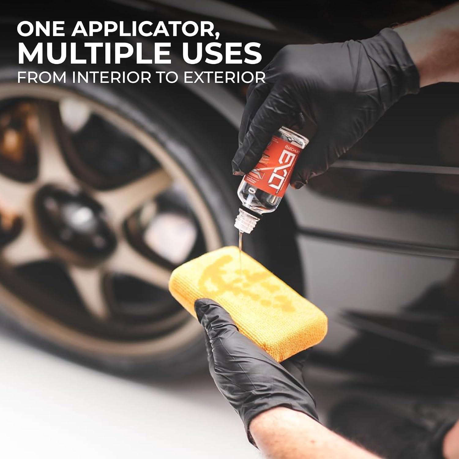 image:imageThe Rag Company Terry Sponge Applicator Pads Reusable Detailing Applicators for Interior amp Exterior Car Care Soft Washable Pads for Soaps Cleaners Sealants 8 Pack 2x4 BlueOrange Pearl Weave