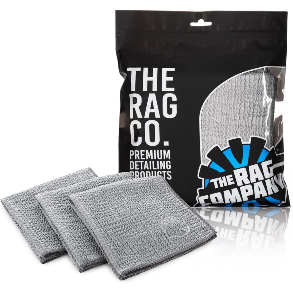 image:imageThe Rag Company Wrinkle Knit Glass Towel Professional 500 GSM Microfiber Window Cleaning Cloths StreakFree DualSided Design 16in x 16in 3Pack South Korea