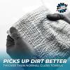The Rag Company – Wrinkle Knit Glass Towel – Professional 500 GSM Microfiber Window Cleaning Cloths, Streak-Free Dual-Sided Design, 16in x 16in, 3-Pack (South Korea)