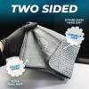 The Rag Company – Wrinkle Knit Glass Towel – Professional 500 GSM Microfiber Window Cleaning Cloths, Streak-Free Dual-Sided Design, 16in x 16in, 3-Pack (South Korea)