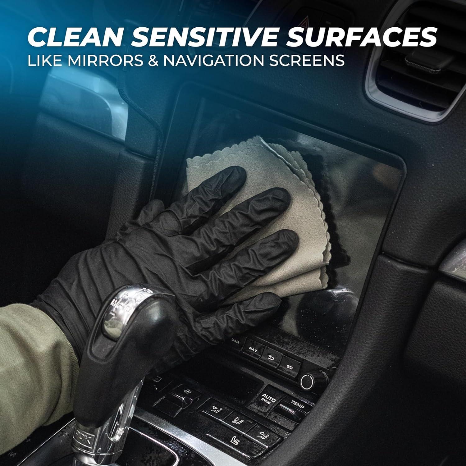 image:imageThe Rag Company Complete Leather amp Interior Car Cleaning Kit Includes Glass and Interior Cleaners Leather Care Microfiber Towels Brushes and Scrubbers Cloths Applicators 33 Item Set