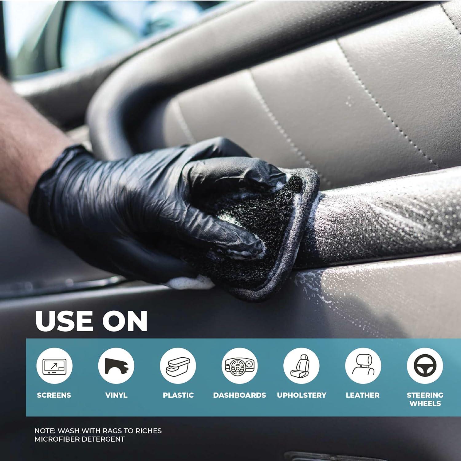 image:imageThe Rag Company Interior Scrubber Soft Microfiber Pad Safe for All Automotive Interior Surfaces Deep Cleaning with Scratchless and StreakFree Finish 4 Pk