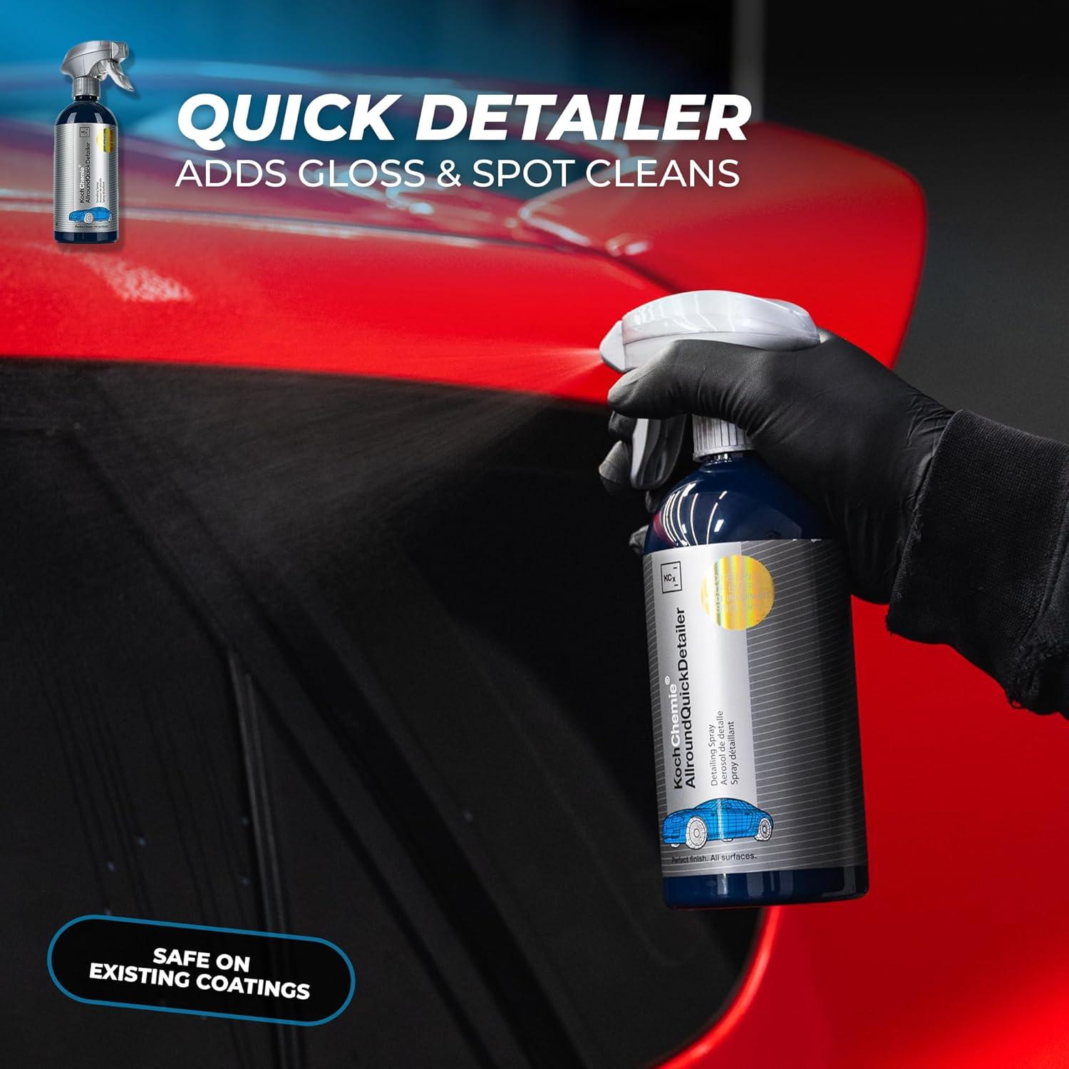 image:imageThe Rag Company Premium Car Cleaning Kit Includes Car Wash Soap Car Interior Cleaner Exterior Spray Drying Towel Wash Mitt Microfiber Towels 8 Piece Kit