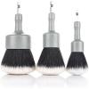 Detail Factory – Dome Top Synthetic Drill Brush Set – Soft Bristle Drill Brush Attachments for Curved Surfaces & Car Detailing – 3 Pack
