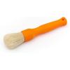 Detail Factory – Boar Hair Detailing Brush Short-Handle + Long-Handle Combo Kit – Comfortable Grip and Heavy-Duty Scrubbing – Orange