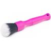 Detail Factory – Synthetic Detailing Brush Set – Long & Short Brush – Ultra-Soft Interior Car Cleaning Brushes for, Screens, Emblems, & Tight Spaces – Black(Pink)
