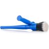 Detail Factory – Synthetic Detailing Brush Set – Long & Short Brush – Ultra-Soft Interior Car Cleaning Brushes for, Screens, Emblems, & Tight Spaces – Black(Blue)